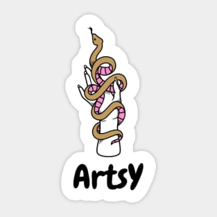 Artsy Logo Design Sticker